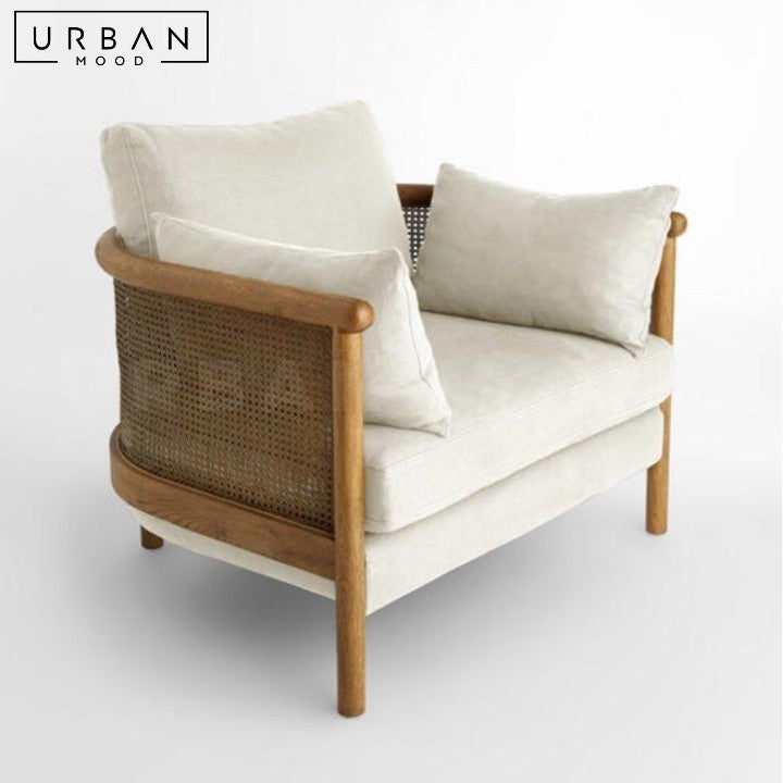 LAURAY Rustic Rattan Armchair