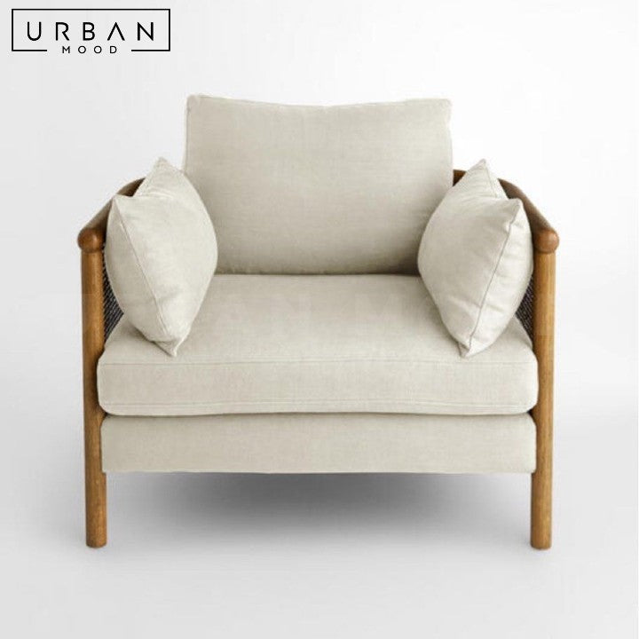 LAURAY Rustic Rattan Armchair