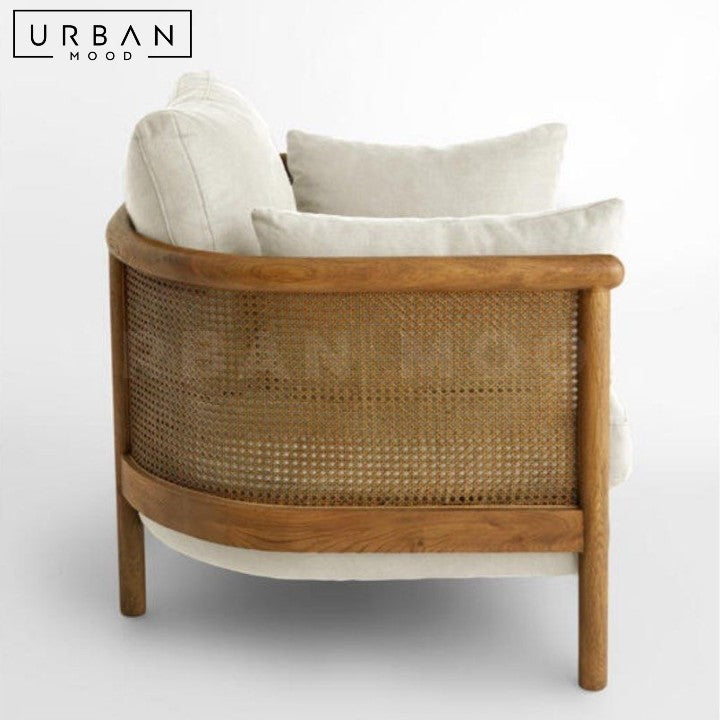 LAURAY Rustic Rattan Armchair