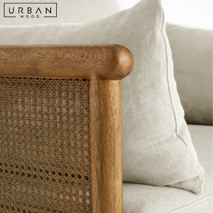 LAURAY Rustic Rattan Armchair