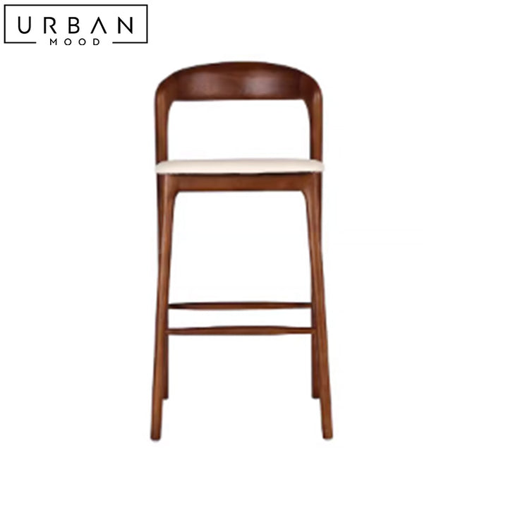 LAURENS Modern Solid Wood Bar Stool