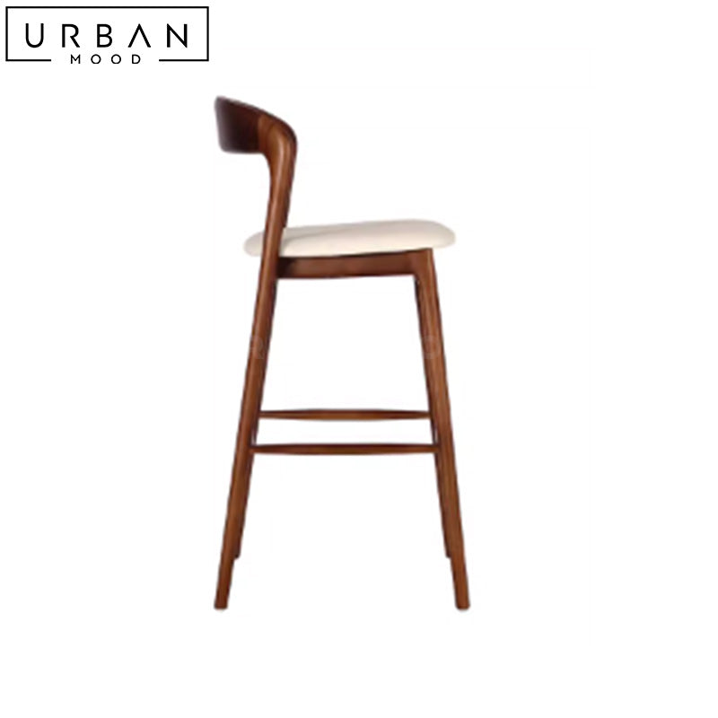 LAURENS Modern Solid Wood Bar Stool