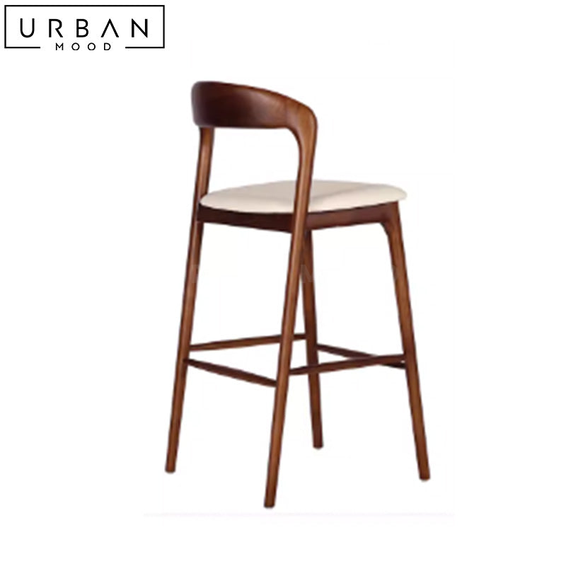 LAURENS Modern Solid Wood Bar Stool