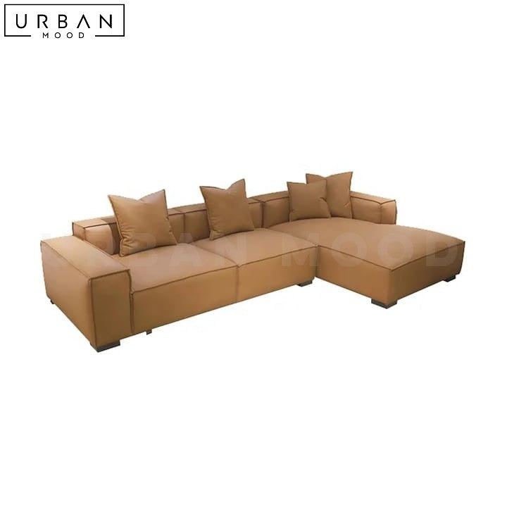 LAURYN Modern Leather Sectional Sofa