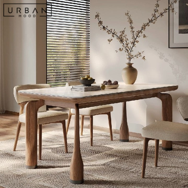 LAVIE Modern Travertine Dining Table