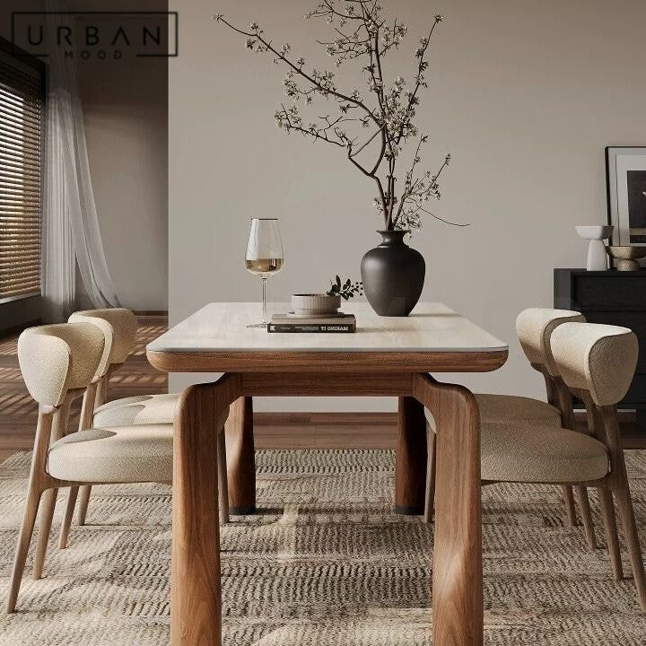 LAVIE Modern Travertine Dining Table