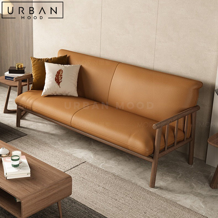 LAVEN Japandi Solid Wood Sofa