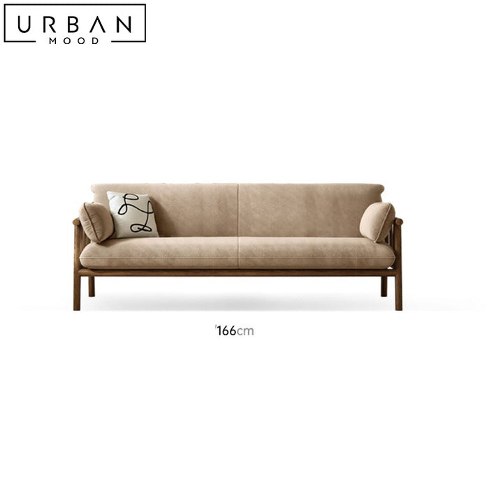 LAVEN Japandi Solid Wood Sofa