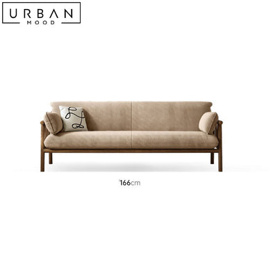 LAVEN Japandi Solid Wood Sofa