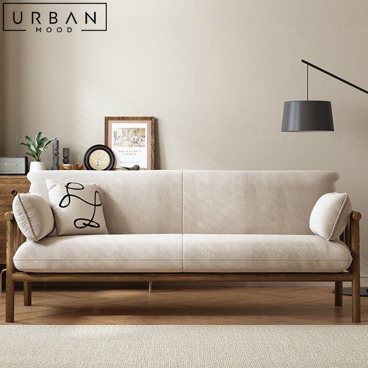 LAVEN Japandi Solid Wood Sofa