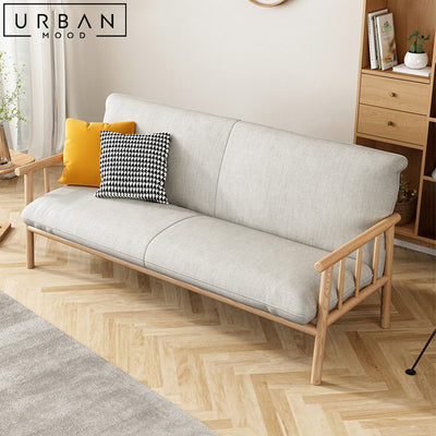 LAVEN Japandi Solid Wood Sofa