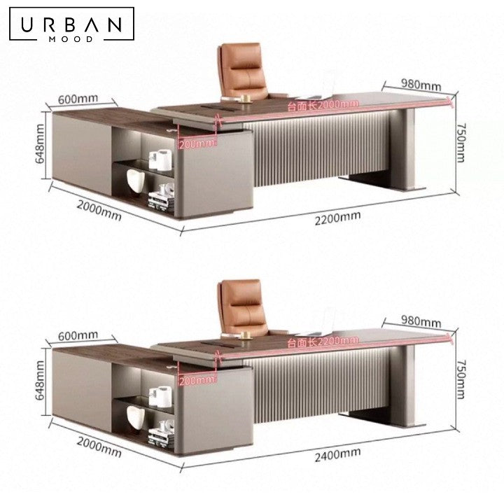 LAWLESS Modern L-Shape Office Table