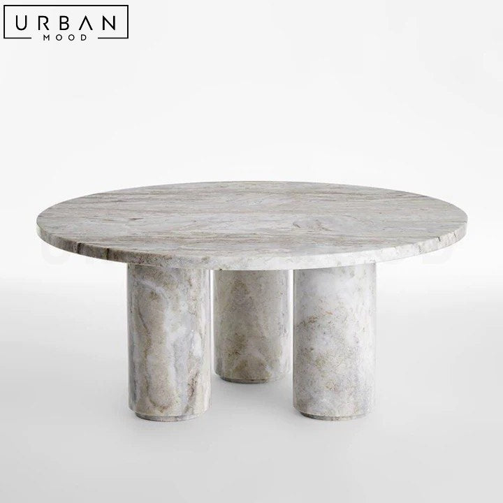 LAWRIE Modern Round Marble Coffee Table