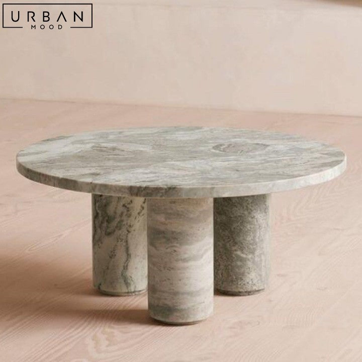 LAWRIE Modern Round Marble Coffee Table