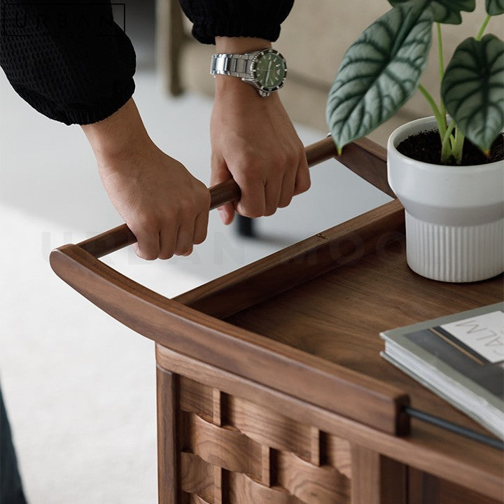 LAYLAH Modern Solid Wood Side Table