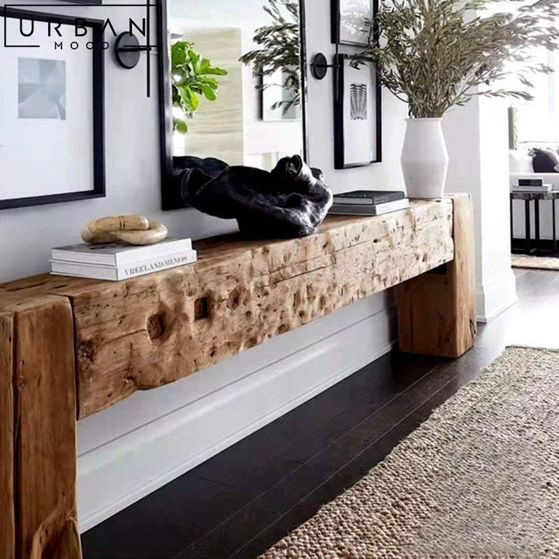 LEA Rustic Solid Wood Console Table