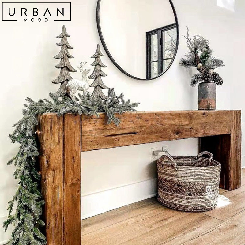 LEA Rustic Solid Wood Console Table