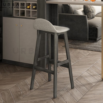 LEANDER Modern Wooden Bar Stool