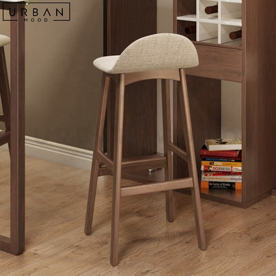 LEANDER Modern Wooden Bar Stool