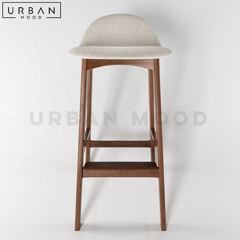 LEANDER Modern Wooden Bar Stool