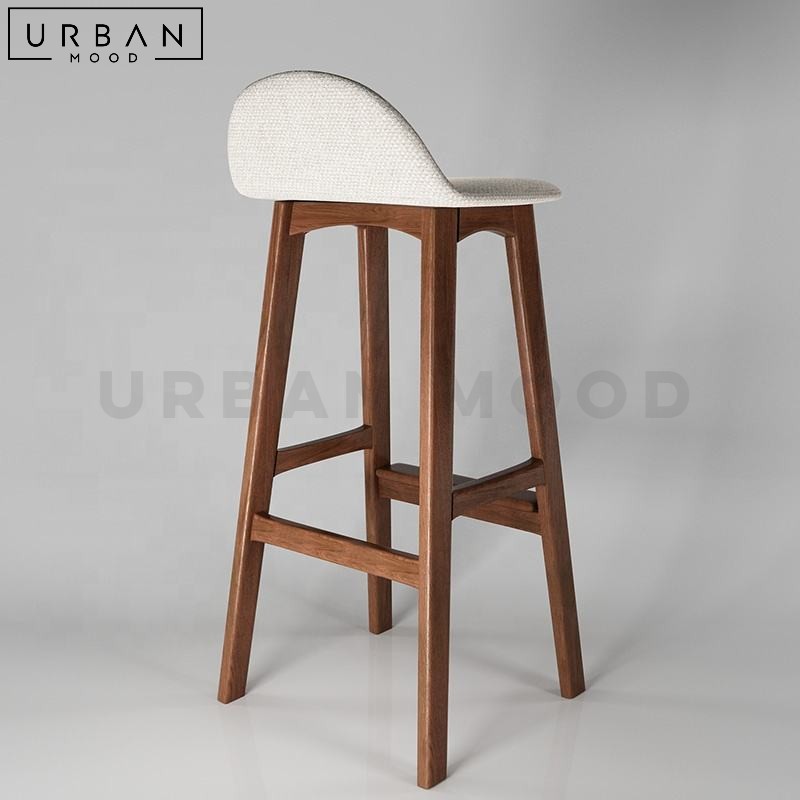 LEANDER Modern Wooden Bar Stool