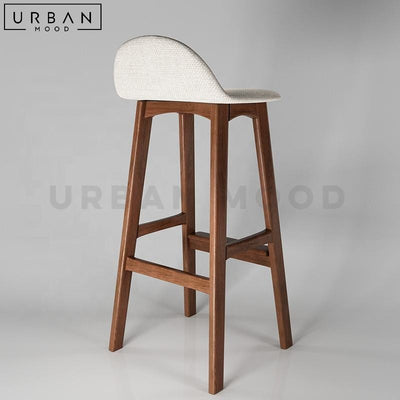 LEANDER Modern Wooden Bar Stool