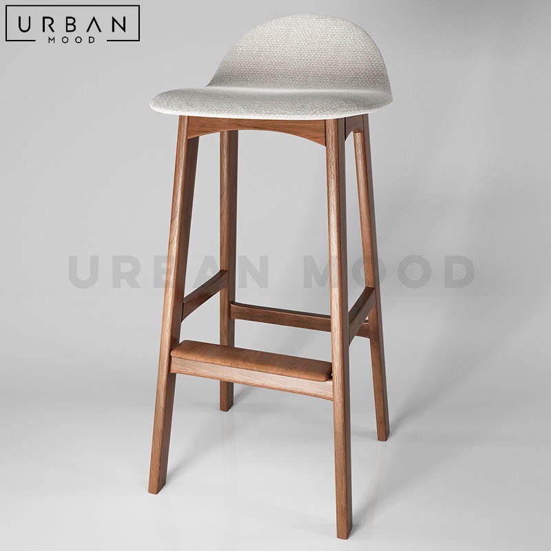 LEANDER Modern Wooden Bar Stool