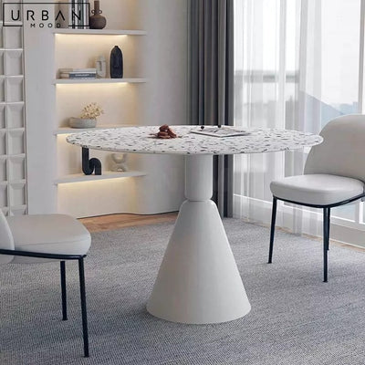 LEANDRO Modern Sintered Stone Round Dining Table