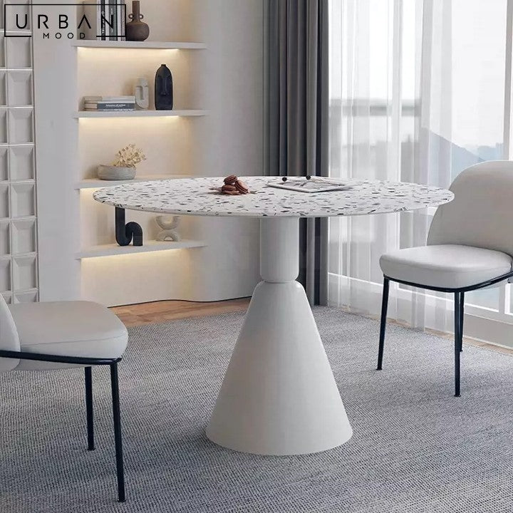 LEANDRO Modern Sintered Stone Round Dining Table