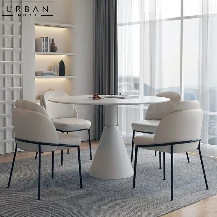 LEANDRO Modern Sintered Stone Round Dining Table