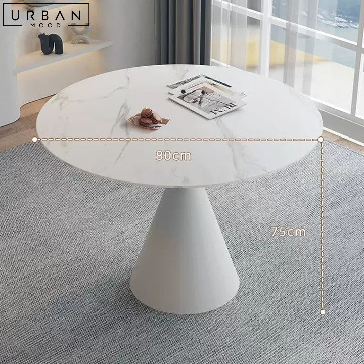 LEANDRO Modern Sintered Stone Round Dining Table – Urban Mood