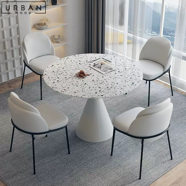 LEANDRO Modern Sintered Stone Round Dining Table