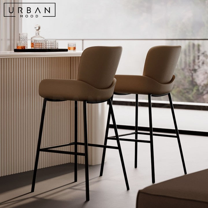 LEBLANC Modern Leather Bar Stool