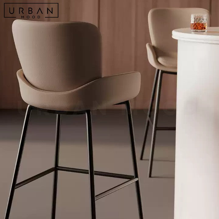 LEBLANC Modern Leather Bar Stool