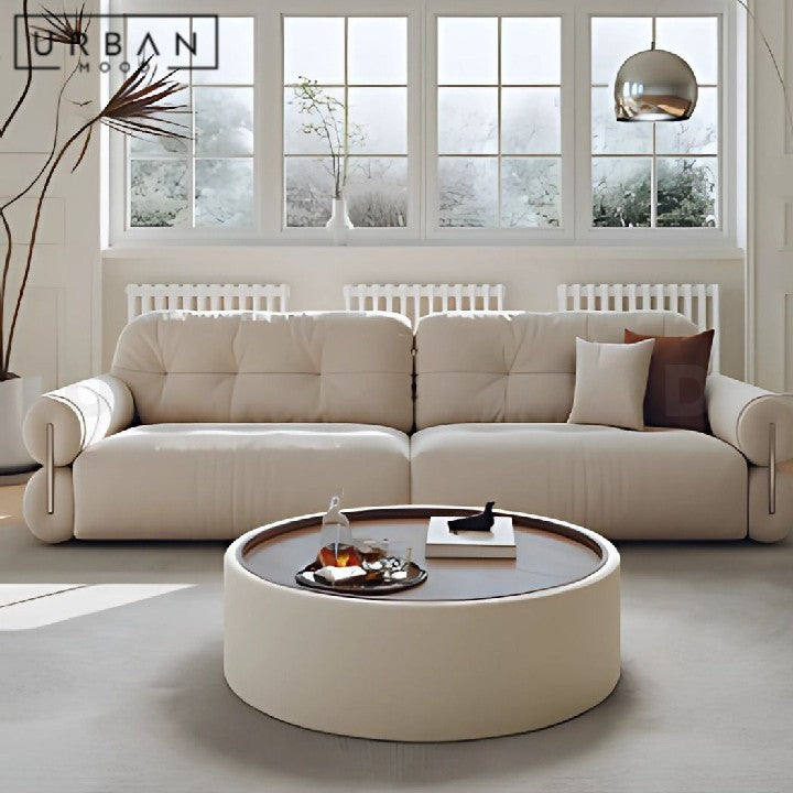 LEBRUN Modern Round Storage Coffee Table