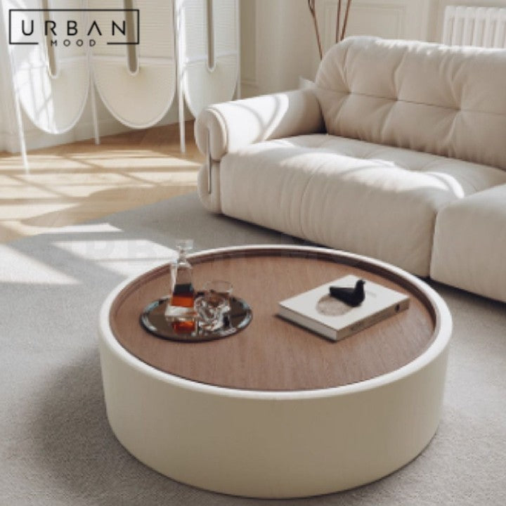 LEBRUN Modern Round Storage Coffee Table