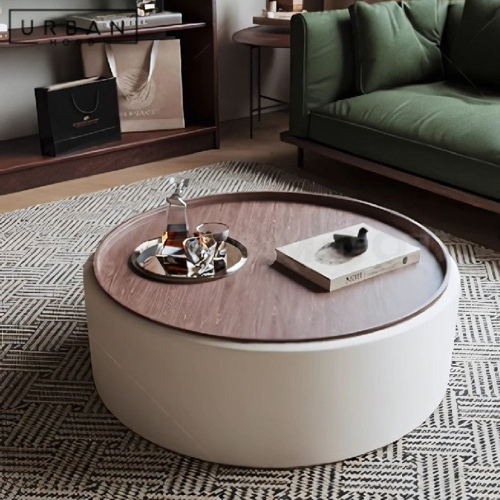 LEBRUN Modern Round Storage Coffee Table