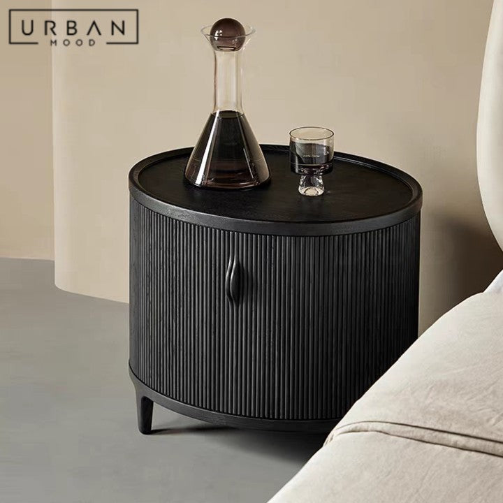 LECCO Modern Solid Wood Bedside Table