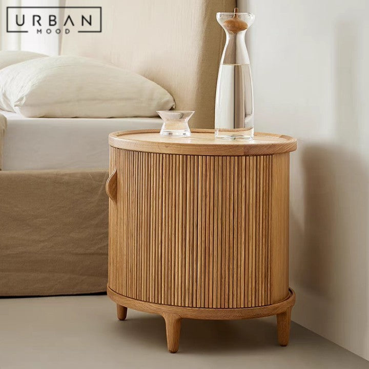 LECCO Modern Solid Wood Bedside Table