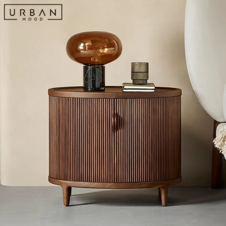 LECCO Modern Solid Wood Bedside Table