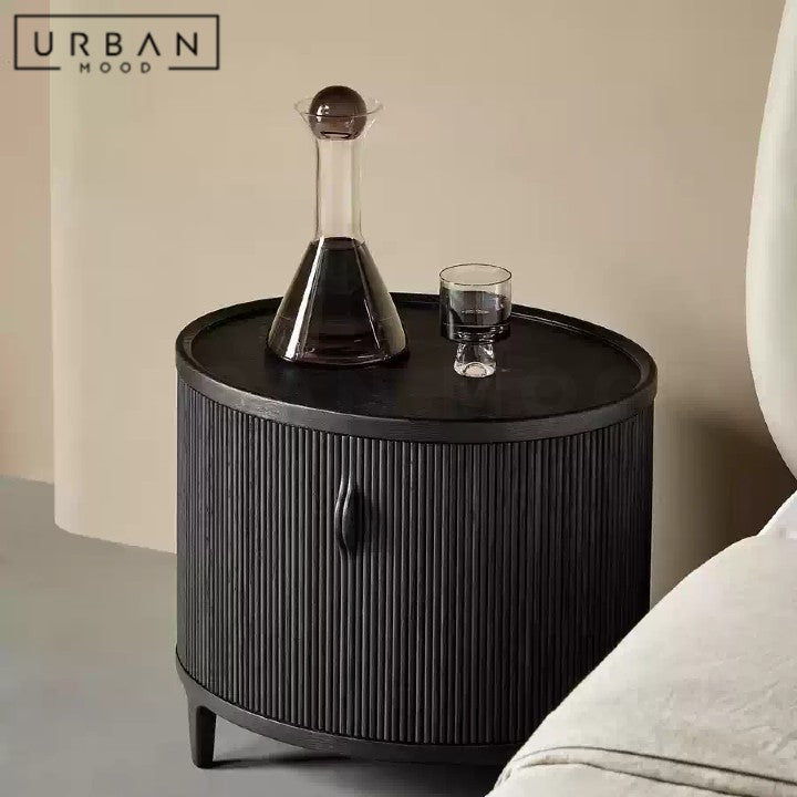 LECCO Modern Solid Wood Bedside Table