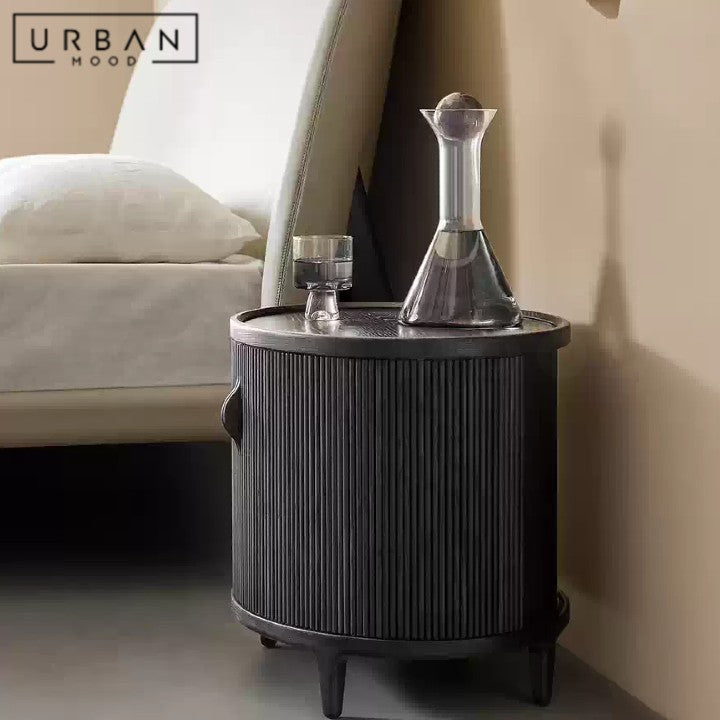 LECCO Modern Solid Wood Bedside Table