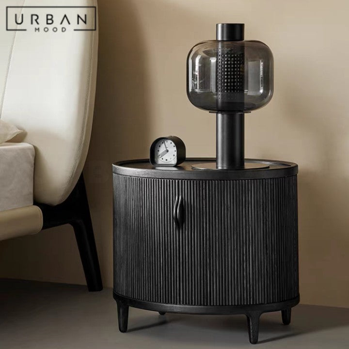 LECCO Modern Solid Wood Bedside Table