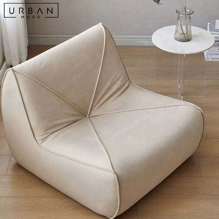 LECOMTE Modern Fabric Lounge Chair