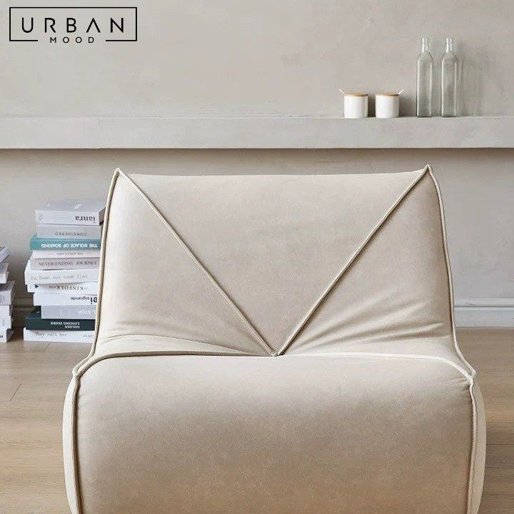 LECOMTE Modern Fabric Lounge Chair