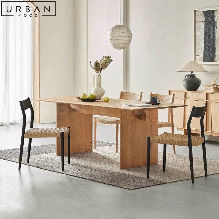 LEDER Japandi Solid Wood Dining Table