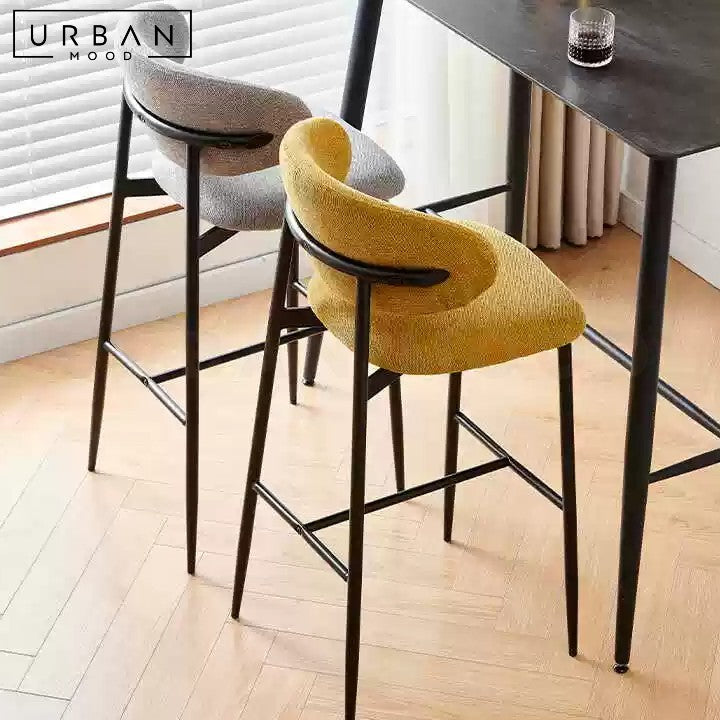 KOZE Modern Fabric Bar Stool