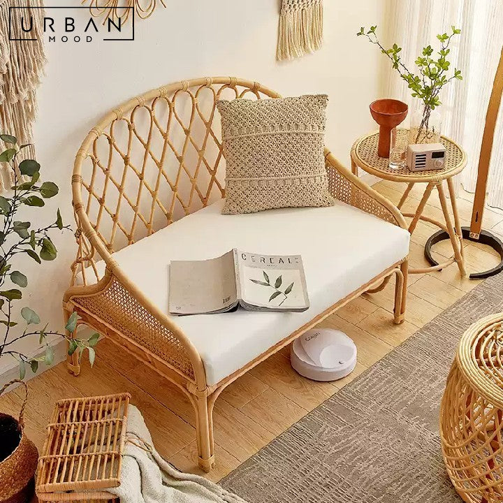 BLOOM Rustic Rattan Sofa