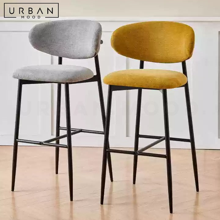 KOZE Modern Fabric Bar Stool