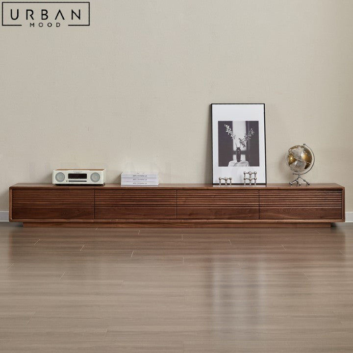 LEEB Japandi Solid Wood TV Console